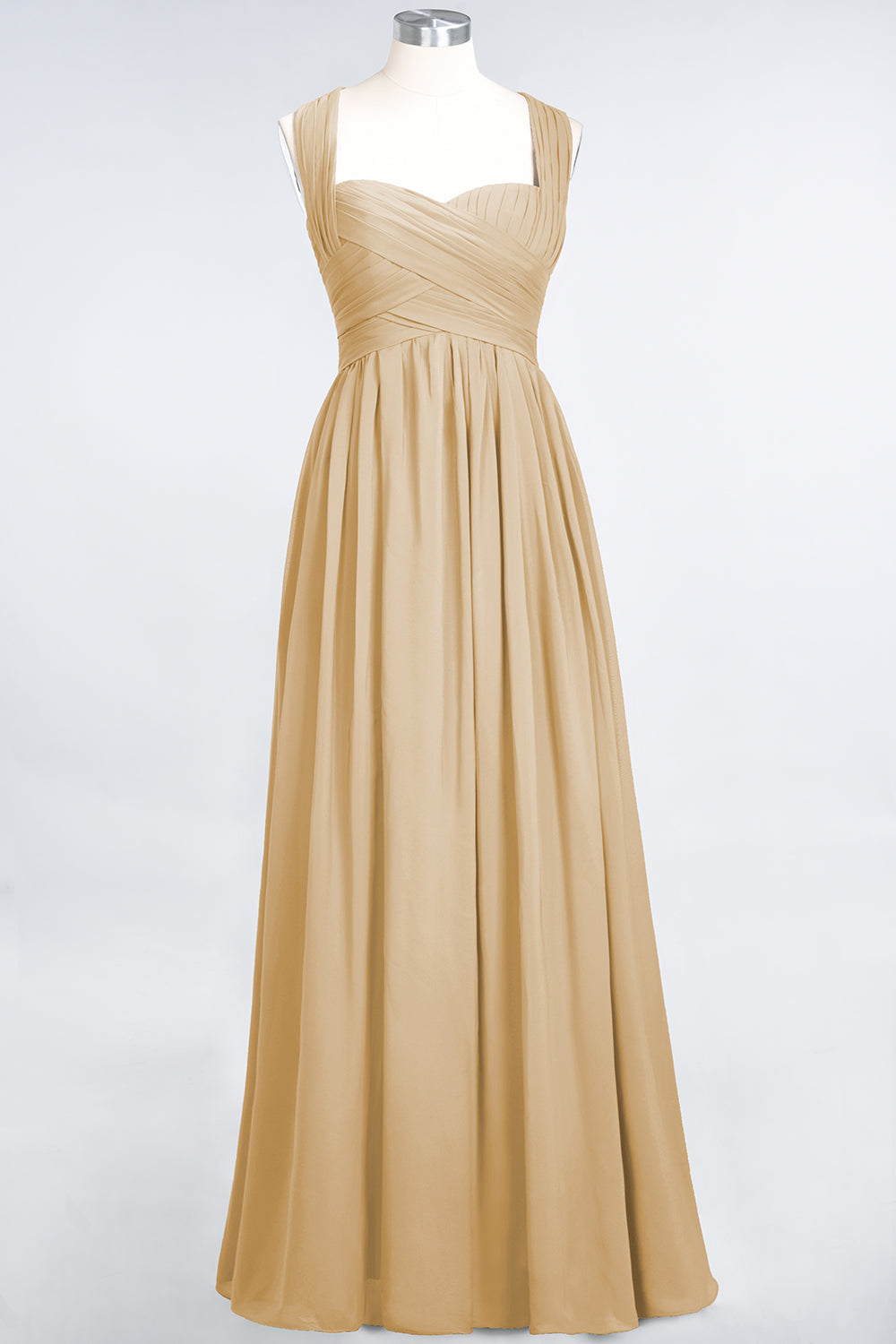 Chic Tiered Sweetheart Cap-Sleeves Bungurdy Bridesmaid Dresses-Babyonlines