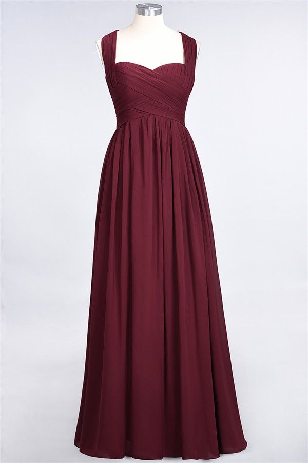 Chic Tiered Sweetheart Cap-Sleeves Bungurdy Bridesmaid Dresses-Babyonlines