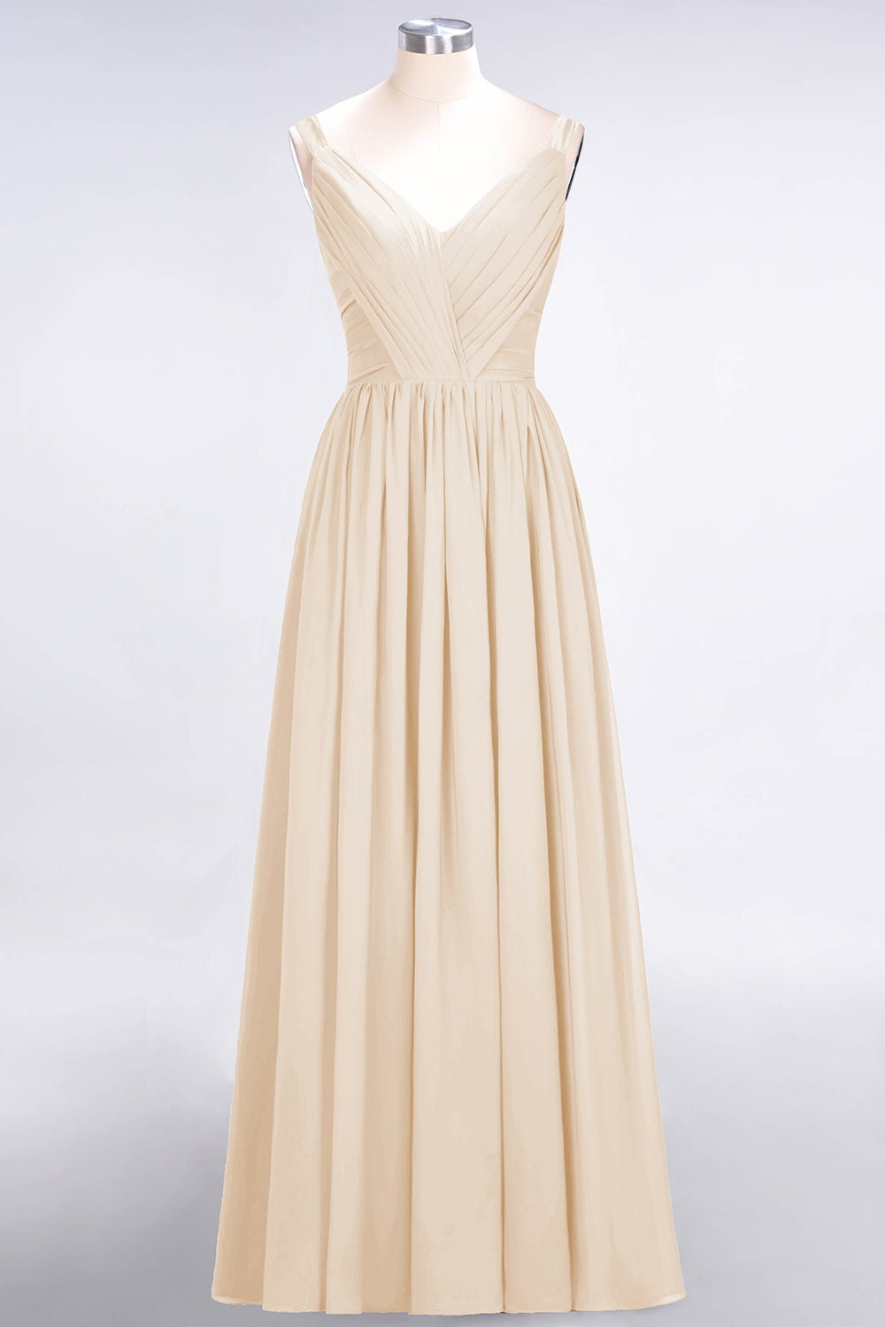 Chic V-Neck Straps Ruffle Burgundy Bridesmaid Dresses with Bow Sash-Babyonlines