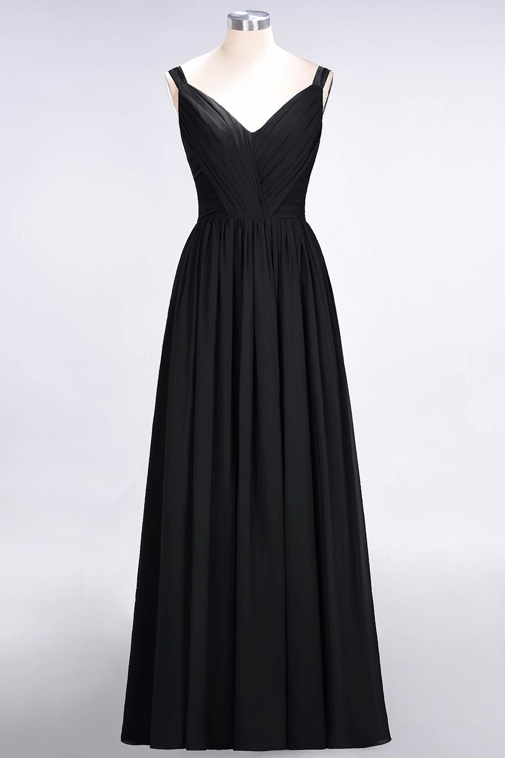 Chic V-Neck Straps Ruffle Burgundy Bridesmaid Dresses with Bow Sash-Babyonlines