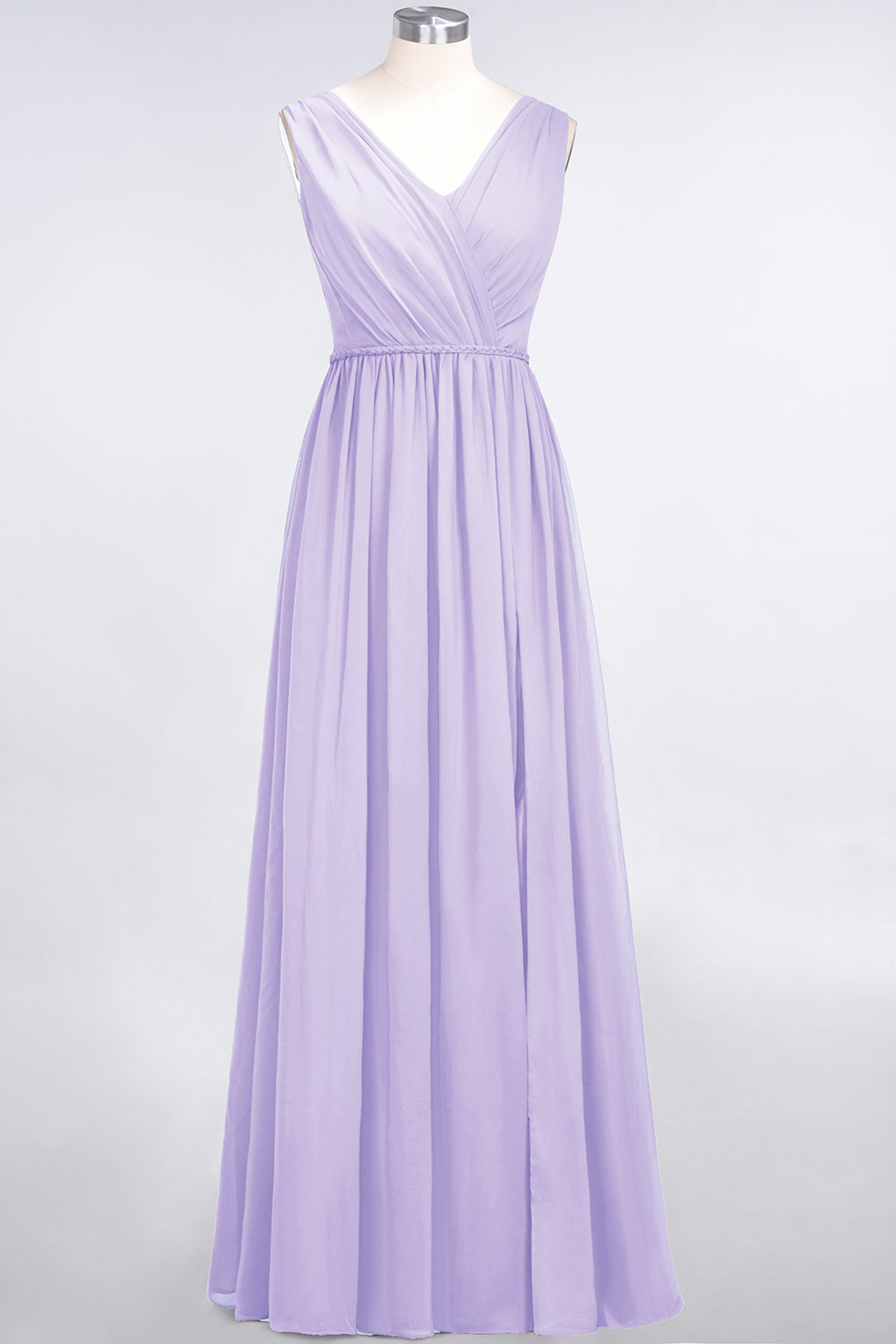 Glamorous TulleV-Neck Ruffle Burgundy Bridesmaid Dress Online-Babyonlines