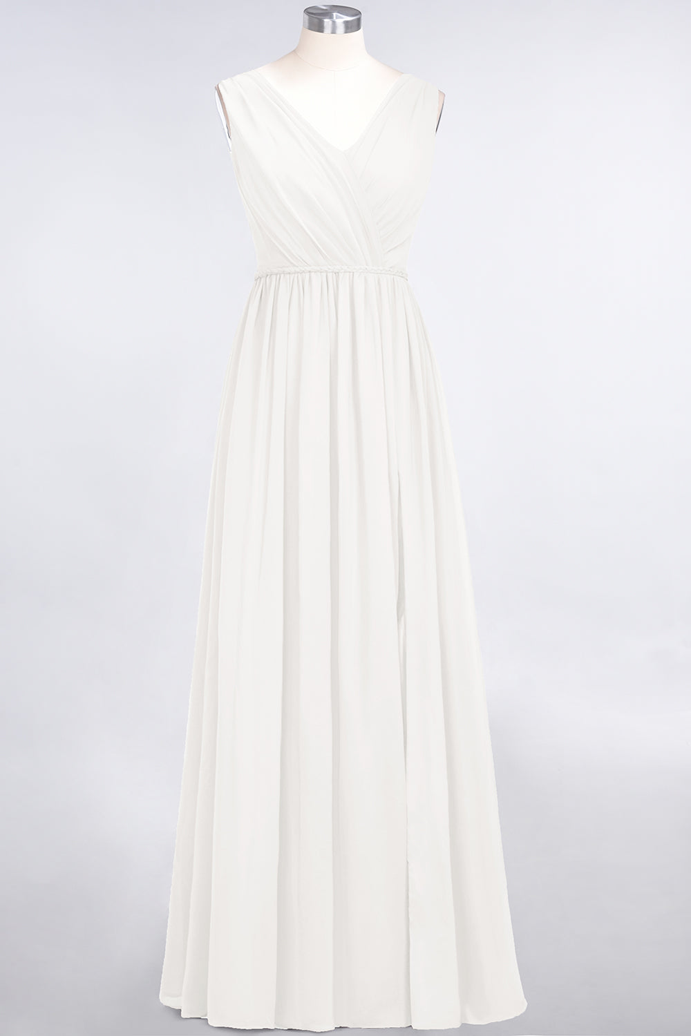 Glamorous TulleV-Neck Ruffle Burgundy Bridesmaid Dress Online-Babyonlines
