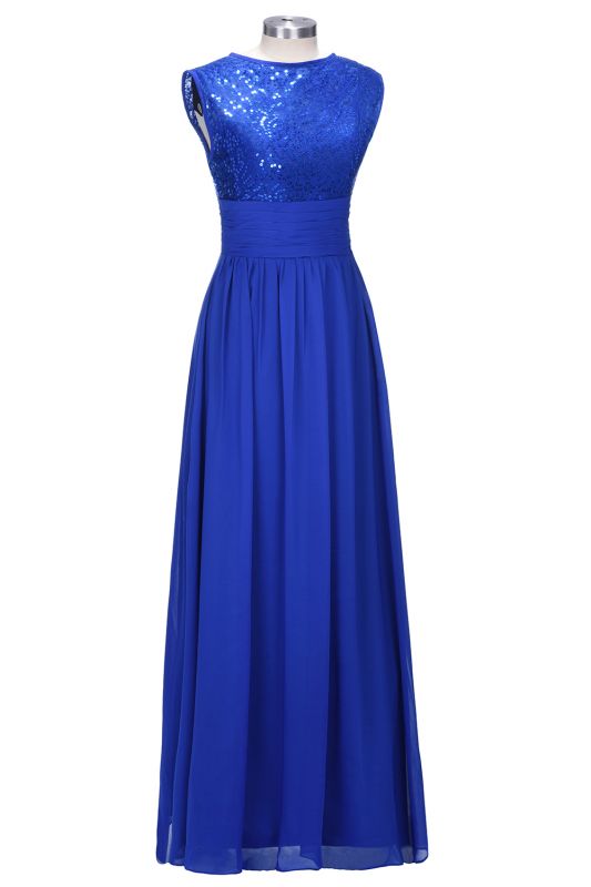 2021 Sea Blue Bridesmaid Dresses Lace Chiffon Elegant Long Maid of the Honor Dresses