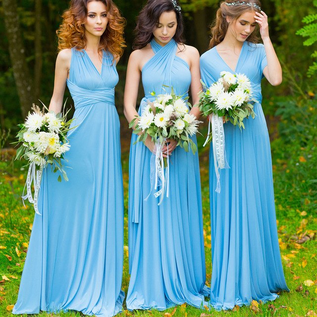 Elegant A-line Covertible Sash Bridesmaid dresses