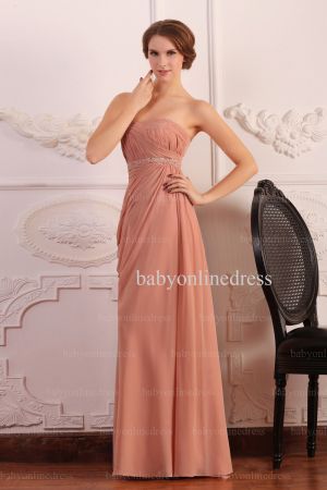 2021 Affordable Prom Dresses Sweetheart Sleeveless Beaded Chiffon Formal Dress BO0650