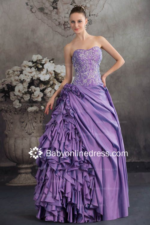 Hot Sale Purple Gowns for Quinceanera 2021 Wholesale Sweetheart Beaded Ball Gown Organza Dresses for Sale BO1021