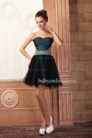 Sexy Cocktail Dresses Sweetheart Beaded Tulle Dress Short On Sale BO0670