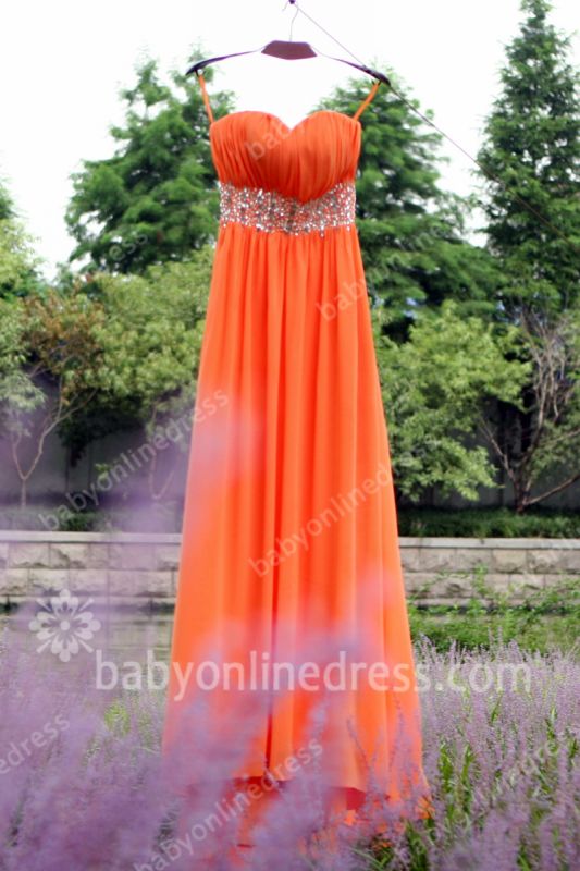 2021 Cocktail Dresses Spagheti Straps Sleeveless Beading Sequins Sash A Line Chiffon Orange Cheap Homecoming Gowns