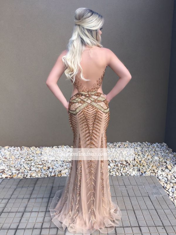Long Mermaid Luxurious Crystal Prom Dress