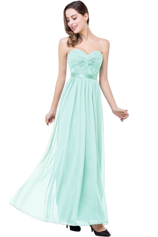 Cheap Chiffon A-Line Bridesmaid Dresses | Sweetheart Sleeveless Ruched Maid Of The Honor Dresses BM0134