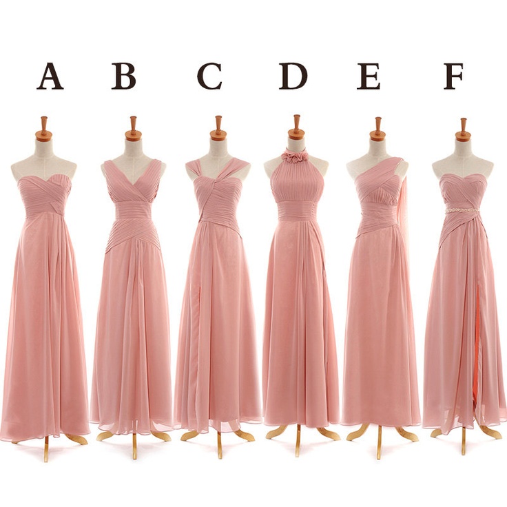 Babyonlinedress Pink Bridesmaid Dresses Floor Length Ruffles Flowers Simple Design Party Dresses