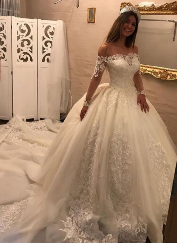 Gorgeous Ball Gown Wedding Dresses | Off-the-Shoulder Bridal Gowns