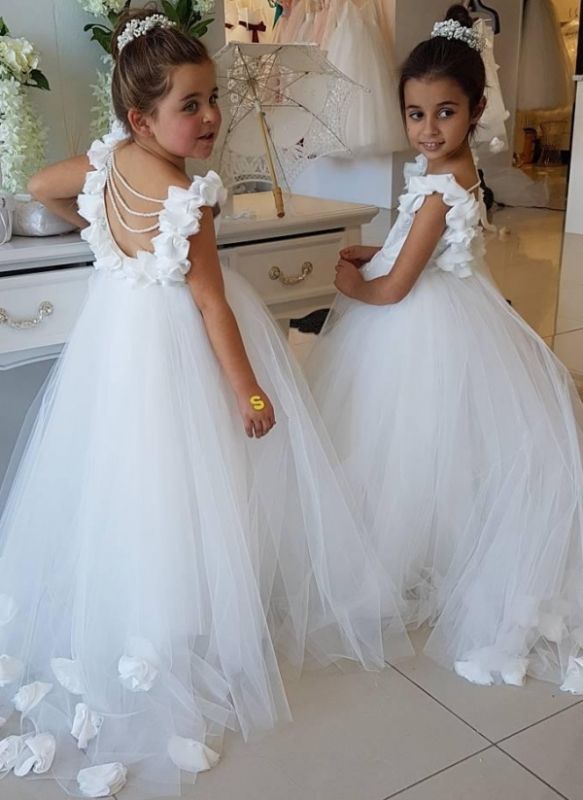 Exquisite Tulle Ball Gown Flower Girl Dresses | Scoop Juliet Flowers Girls Pageant Dresses