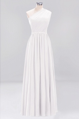 Fashion One-Shoulder A-Line Bridesmaid Dresses | Sleeveless Beaded Chiffon Wedding Party Dresses_1