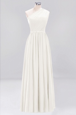 Fashion One-Shoulder A-Line Bridesmaid Dresses | Sleeveless Beaded Chiffon Wedding Party Dresses_2