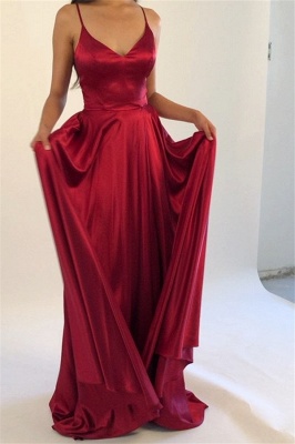 Floor-Length A-line Gorgeous Prom Dresses | Spaghetti-Straps 2021 Evening Gowns_2