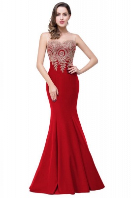 Babyonlinedress Burgundy Mermaid Prom Dresses Sheer Lace Appliques Amazing Long Evening Gowns BA3807_5