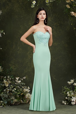 Classy Bateau Appliques Lace Beading Floor-length Mermaid Prom Dress With Ruffles_6
