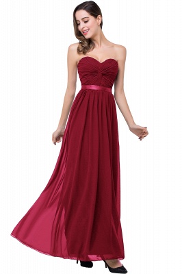 Cheap Chiffon A-Line Bridesmaid Dresses | Sweetheart Sleeveless Ruched Maid Of The Honor Dresses BM0134_2