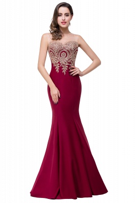 Babyonlinedress Burgundy Mermaid Prom Dresses Sheer Lace Appliques Amazing Long Evening Gowns BA3807_6
