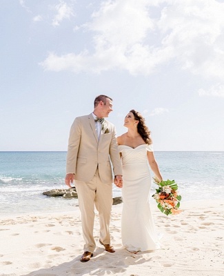 Off The Shoulder Sweetheart Sheath wedding Dresses | Floor Length Beach Bridal Gown_2