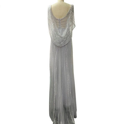 Unique Straps Sweetheart Sequin Side Slit Floor Length Sheath Prom Dresses | Backless Party Dress_8