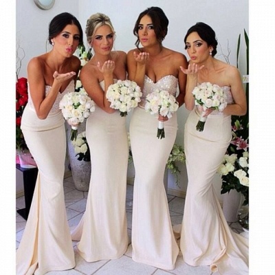 2021 Cheap Bridesmaid Dresses Sequins Sweetheart Floor Length Sexy Party Dresses_2