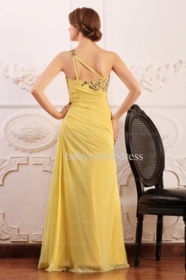Gorgeous Prom Dresses 2021 A-line One Shoulder Beadings Chiffon Discount Formal Dress BO0649_3