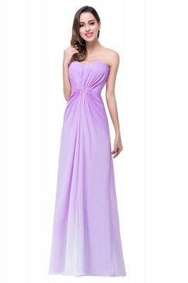 Ombre Lilac Long Bridesmaid Dresses 2021 Sweetheart Neck Chiffon Maid of the Honor Dresses_2