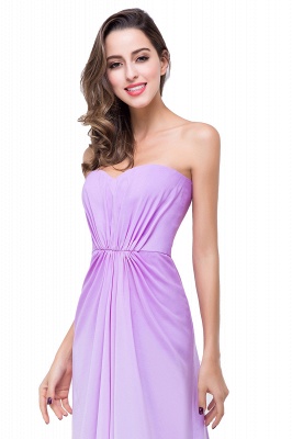 Ombre Lilac Long Bridesmaid Dresses 2021 Sweetheart Neck Chiffon Maid of the Honor Dresses_3
