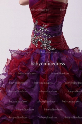 Very Cheap Charming Quinceanera Dresses Wholesale 2021 Strapless Beaded Organza Gowns Layered BO0822_5