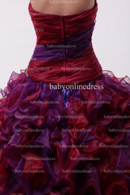Very Cheap Charming Quinceanera Dresses Wholesale 2021 Strapless Beaded Organza Gowns Layered BO0822_2