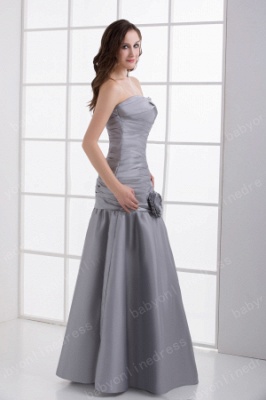 2021 Discounted Gorgeous Strapless Flowers Ruched Chiffon Evening Dresses DH4238_6