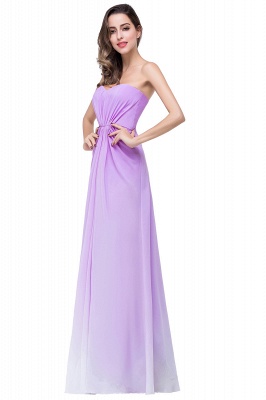 Ombre Lilac Long Bridesmaid Dresses 2021 Sweetheart Neck Chiffon Maid of the Honor Dresses_6