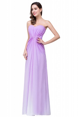 Ombre Lilac Long Bridesmaid Dresses 2021 Sweetheart Neck Chiffon Maid of the Honor Dresses_5
