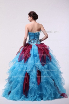 Hot Sale Pretty Dresses For Quinceanera Custom Made Strapless Beaded Flower Organza Gowns On Sale BO0826_4