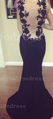 Black Evening Dresses 2021 From Babyonline Dress Applique Sequined Slit Sheath Gowns BO1214_2