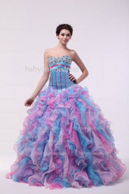 2021 Affordable Quinceanera Gowns On Sale Summer Sweetheart Beaded Lace-up Colorful Floor-length Dresses Organza BO0829_1