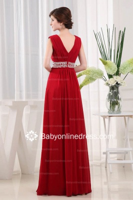 Sweet V-Neck A-Line Ankle-length Embroidery Beaded Mother of The Bride Dress_2