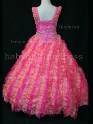 Summer Dresses For Girls Affordable Sweetheart Beaded Organza Gowns With Spaghetti Strap LR662_5