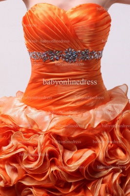 Very Cheap Elegant Dresses For Quinceanera Orange 2021 Sweetheart Beaded Layered Organza Gowns On Sale BO0837_2