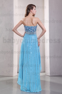 Affordable Dresses For Prom Strapless Rhinestone Sequins Short Front Long Back Chiffon Dress DH003949_4
