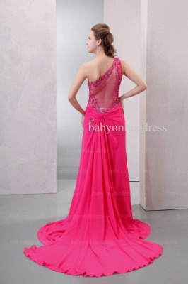 Sexy Red Evening Dresses Wholesale One Shoulder Sequined Front Split Glamorous Dresses On Sale BO0516_4