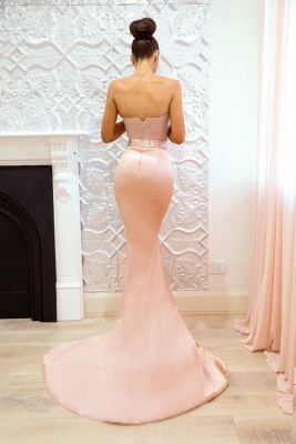 Pink Sweetheart Neck Bridesmaid Dresses | Sleeveless Long Maid of the Honor Dress_4
