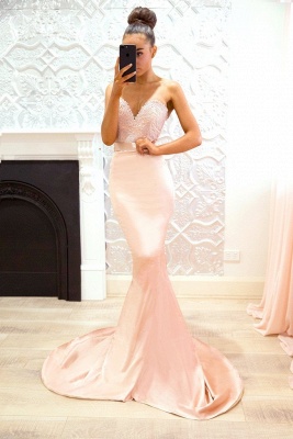 Pink Sweetheart Neck Bridesmaid Dresses | Sleeveless Long Maid of the Honor Dress_3