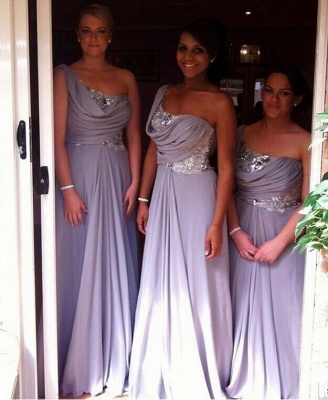 Custom Made Light Purple Dresses For Bridesmaid On Sale 2021 New Sequined Long Chiffon Bridesmaid Gowns BO2677_1