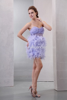 Discount Lilac Cocktail Dresses Designer Sweetheart Beaded Feather Stunning Short Dresses Online BO0517_2