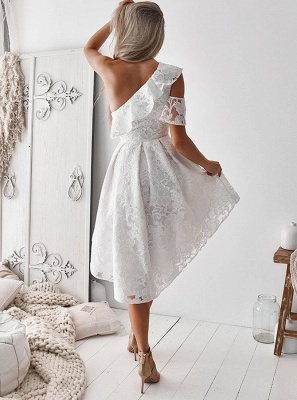 Exquisite One-Shoulder Lace Homecoming Dresses | Burgundy Hi-Lo A-Line Cocktail Dresses_5