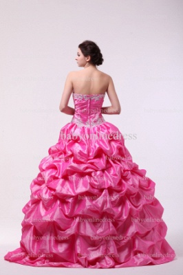 Discounted Glamorous Dresses For Quinceanera Pink 2021 Wholesale Strapless Appliques Beaded Gowns For Sale BO0838_4