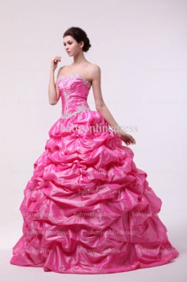 Discounted Glamorous Dresses For Quinceanera Pink 2021 Wholesale Strapless Appliques Beaded Gowns For Sale BO0838_5